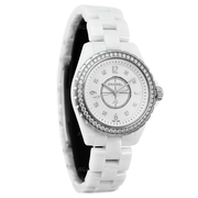  Shop Authentic Chanel J12 Quartz Diamonds White Dial White Steel Strap Watch for Women - J12 H3110 - Luxxuri