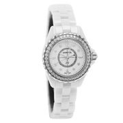  Shop Authentic Chanel J12 Diamonds Quartz White Dial White Steel Strap Watch for Women - J12 H2572 - Luxxuri