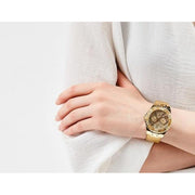  Shop Authentic Guess Limelight Quartz Gold Dial  Gold Leather Strap Watch For Women - W0775L13 - Luxxuri