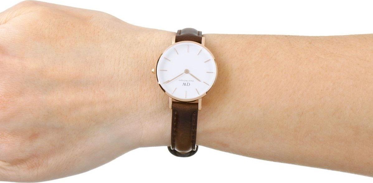  Shop Authentic Daniel Wellington Classic Petite Bristol White Dial Brown Leather Strap Watch For Women - DW00100227 - Luxxuri