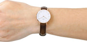  Shop Authentic Daniel Wellington Classic Petite Bristol White Dial Brown Leather Strap Watch For Women - DW00100227 - Luxxuri