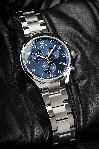  Shop Authentic Tissot T Sport Chrono XL Classic Blue Dial Silver Steel Strap Watch For Men - T116.617.11.047.01 - Luxxuri