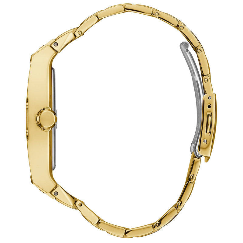  Shop Authentic Guess Phoenix Multifunction Crystals Gold Dial Gold Steel Strap Watch For Men - GW0094G2 - Luxxuri