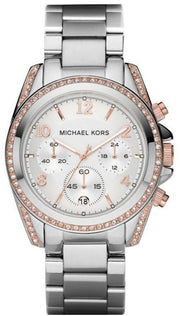  Shop Authentic Michael Kors Blair Chronograph Silver Dial Silver Steel Strap Watch for Women - MK5459 - Luxxuri
