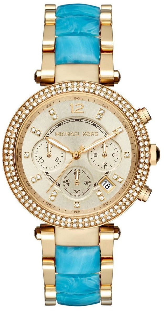  Shop Authentic Michael Kors Parker Gold Dial Two Tone Steel Strap Watch for Women - MK6364 - Luxxuri