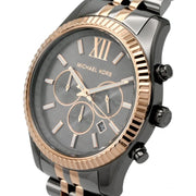  Shop Authentic Michael Kors Lexington Chronograph Black Dial Two Tone Steel Strap Watch for Men - MK8561 - Luxxuri