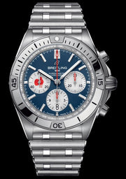  Shop Authentic Breitling Chronomat B01 42 Six Nations France Blue Dial Silver Steel Strap Watch for Men - AB0134A81C1A1 - Luxxuri