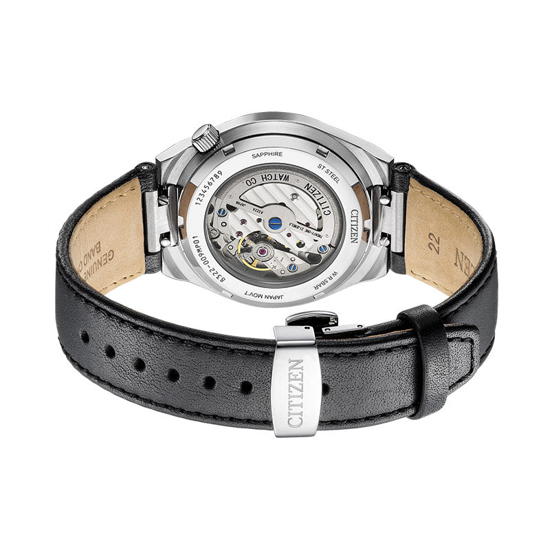  Shop Authentic Citizen Tsuyosa Automatic Grey Dial Black Leather Strap Watch for Men - NK5010-01H - Luxxuri