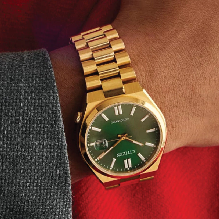  Shop Authentic Citizen Tsuyosa Automatic Green Dial Gold Steel Strap Watch For Men - NJ0152-51X - Luxxuri