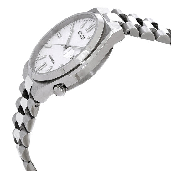  Shop Authentic Citizen Tsuyosa Automatic White Dial Silver Steel Strap Watch For Men - NJ0150-81A - Luxxuri