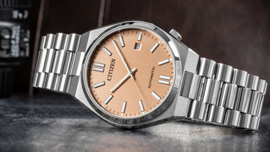  Shop Authentic Citizen Tsuyosa Automatic Salmon Orange Dial Silver Steel Strap Watch For Men - NJ0159-86Z - Luxxuri