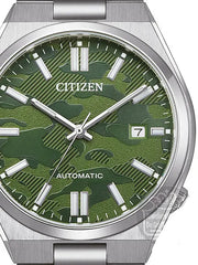  Shop Authentic Citizen Tsuyosa Automatic Camouflage Green Dial Silver Steel Strap Watch For Men - NJ0159-86X - Luxxuri