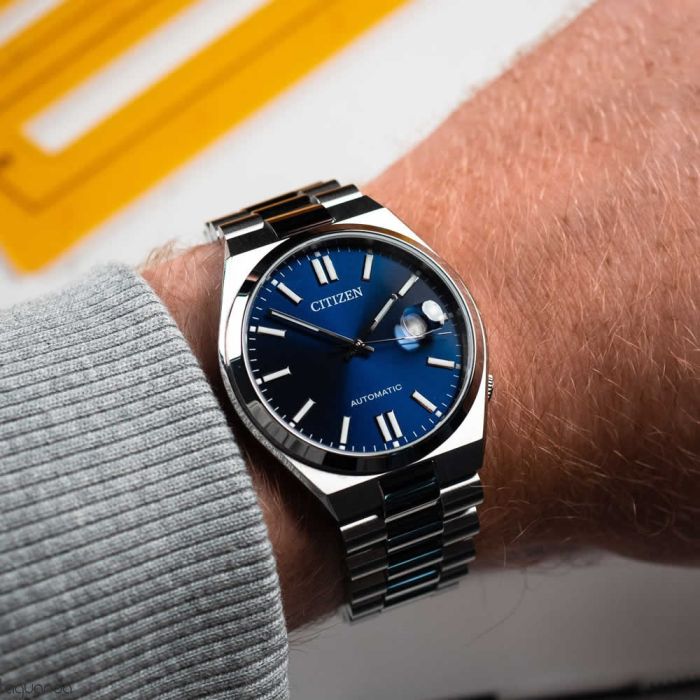  Shop Authentic Citizen Tsuyosa Automatic Blue Dial Silver Steel Strap Watch For Men - NJ0150-81L - Luxxuri