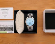  Shop Authentic Citizen Tsuyosa Automatic Turquoise Dial Silver Steel Strap Watch For Men - NJ0151-88M - Luxxuri