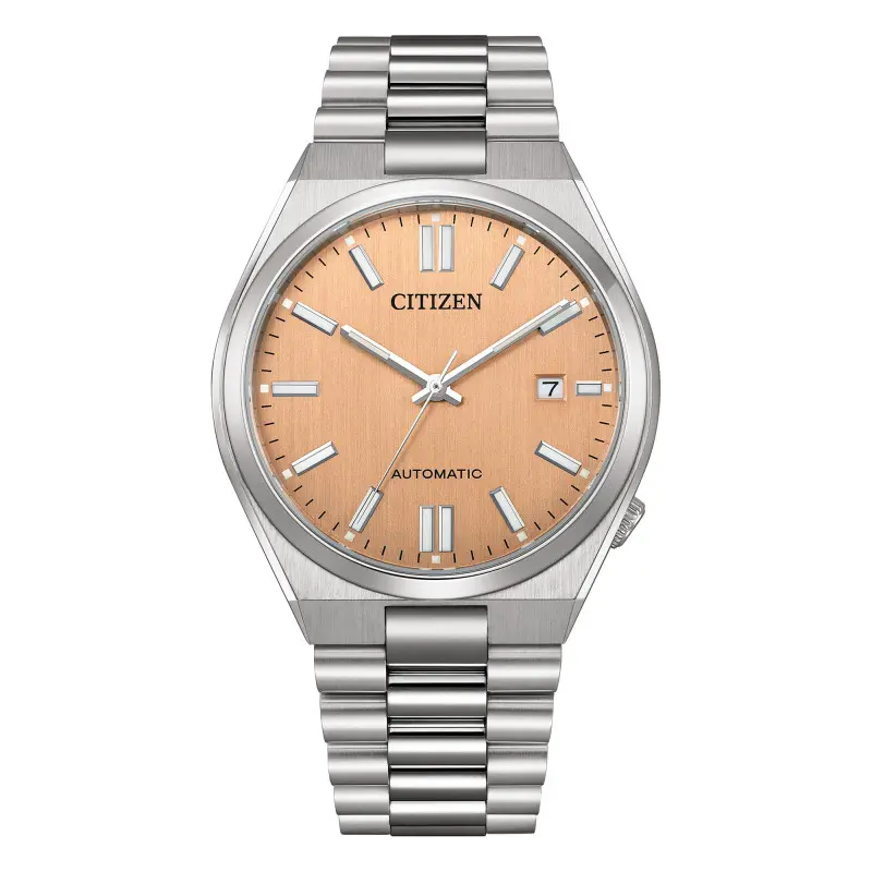  Shop Authentic Citizen Tsuyosa Automatic Salmon Orange Dial Silver Steel Strap Watch For Men - NJ0159-86Z - Luxxuri
