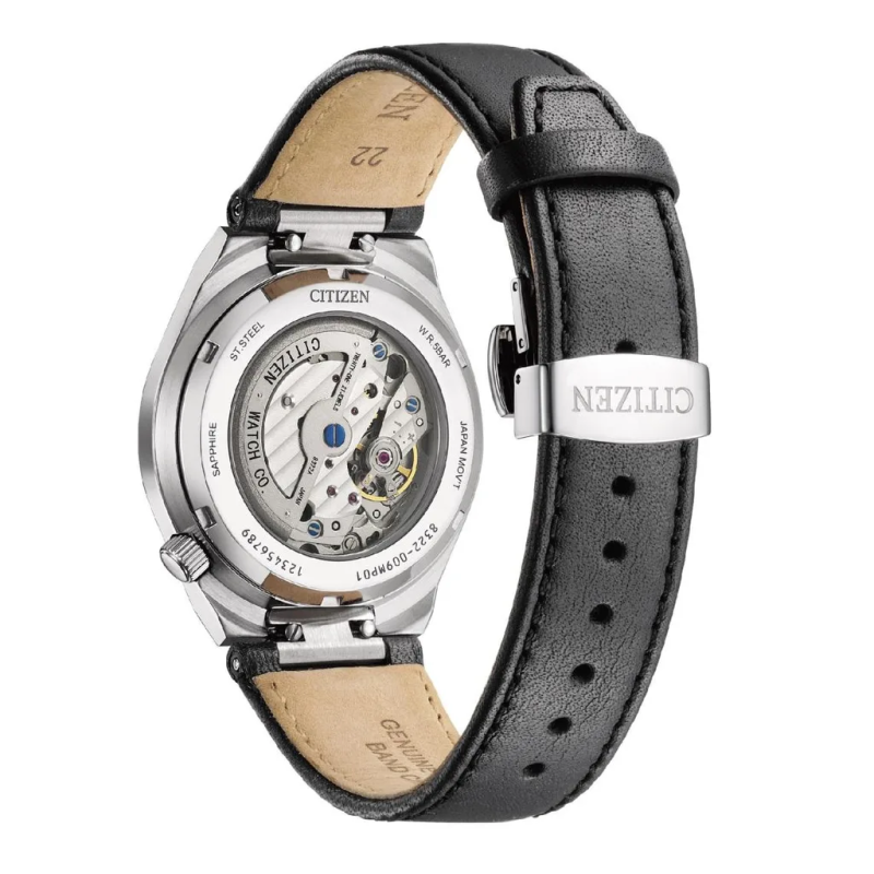 Shop Authentic Citizen Tsuyosa Automatic Grey Dial Black Leather Strap Watch for Men - NK5010-01H - Luxxuri