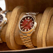  Shop Authentic Citizen Tsuyosa Automatic Red Dial Gold Steel Strap Watch For Men - NJ0153-82X - Luxxuri