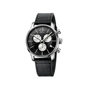  Shop Authentic Calvin Klein City Chronograph Black Dial Black Leather Strap Watch for Men - K2G271CX - Luxxuri