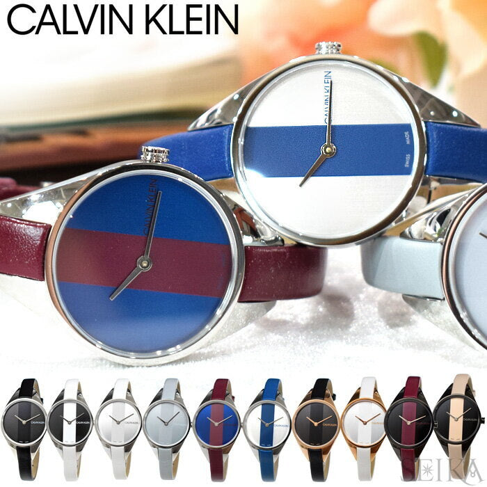  Shop Authentic Calvin Klein Rebel Red Black Dial Red Leather Strap Watch for Women - K8P237U1 - Luxxuri