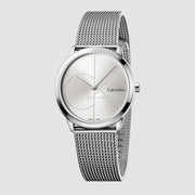  Shop Authentic Calvin Klein Minimal Silver Dial Silver Mesh Bracelet Watch for Women - K3M2212Z - Luxxuri