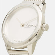  Shop Authentic Calvin Klein Minimal White Dial Silver Mesh Bracelet Watch for Women - K3M231Y6 - Luxxuri