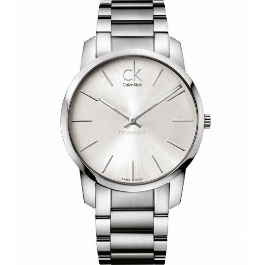  Shop Authentic Calvin Klein City Silver Dial Silver Steel Strap Watch for Women - K2G23126 - Luxxuri