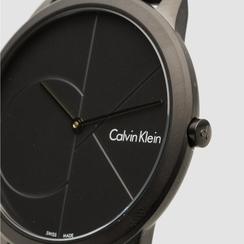  Shop Authentic Calvin Klein Minimal Black Dial Black Mesh Bracelet Watch for Men - K3M514B1 - Luxxuri