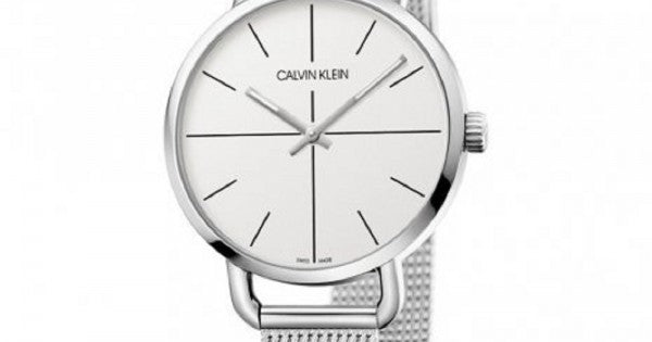  Shop Authentic Calvin Klein Even White Dial Silver Mesh Bracelet Watch for Women - K7B23126 - Luxxuri