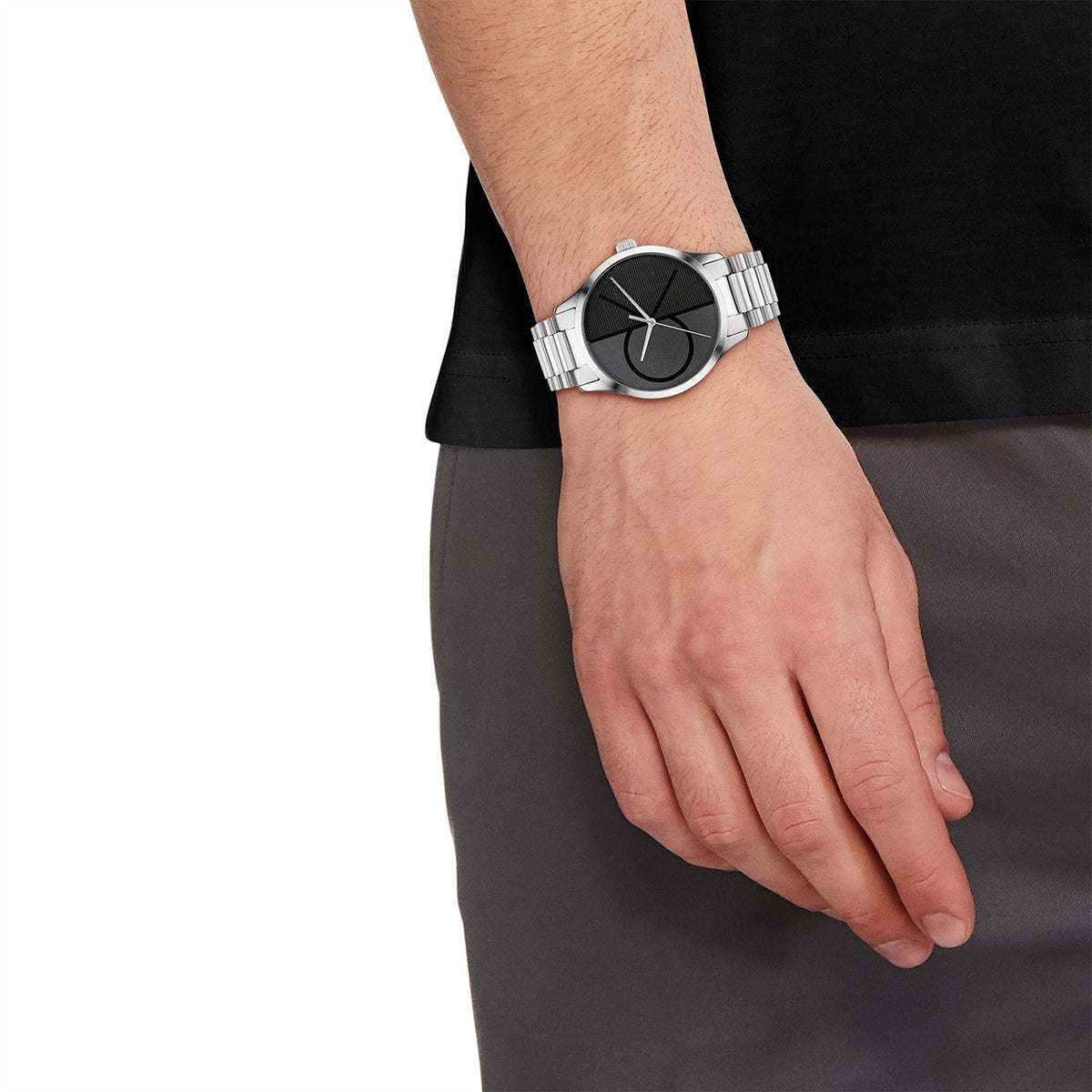  Shop Authentic Calvin Klein City Black Dial Silver Steel Strap Watch for Men - K2G21161 - Luxxuri