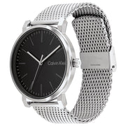  Shop Authentic Calvin Klein Surround Black Dial Silver Mesh Bracelet Watch for Men - K3W21121 - Luxxuri