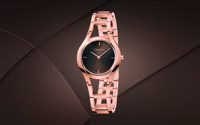  Shop Authentic Calvin Klein Class Brown Dial Rose Gold Steel Strap Watch for Women - K6R2362K - Luxxuri