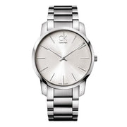  Shop Authentic Calvin Klein City Silver Dial Silver Steel Strap Watch for Men - K2G21126 - Luxxuri