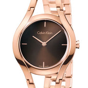  Shop Authentic Calvin Klein Class Brown Dial Rose Gold Steel Strap Watch for Women - K6R2362K - Luxxuri