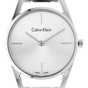  Shop Authentic Calvin Klein Dainty Silver Dial Silver Steel Strap Watch for Women - K7L23146 - Luxxuri