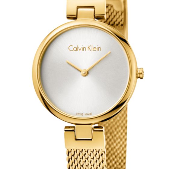  Shop Authentic Calvin Klein Authentic White Dial Rose Gold Mesh Bracelet Watch for Women - K8G23526 - Luxxuri