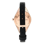 Shop Authentic Calvin Klein Rebel Black Dial Black Leather Strap Watch for Women - K8P236C1 - Luxxuri
