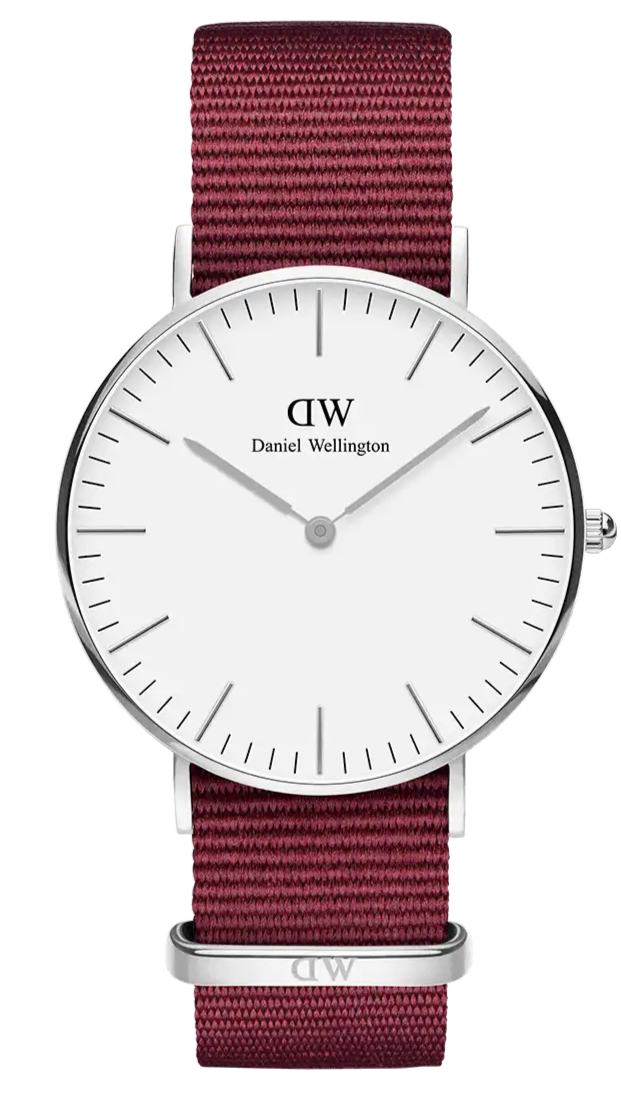  Shop Authentic Daniel Wellington Classic Roselyn White Dial Red NATO Strap Watch For Women - DW00100272 - Luxxuri