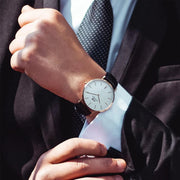  Shop Authentic Daniel Wellington Classic Sheffield White Dial Black Leather Strap Watch For Men - DW00100007 - Luxxuri