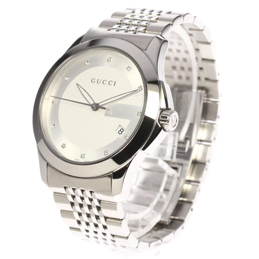  Shop Authentic Gucci G Timeless Diamonds Silver Dial Silver Steel Strap Watch For Men - YA126404 - Luxxuri
