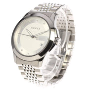  Shop Authentic Gucci G Timeless Diamonds Silver Dial Silver Steel Strap Watch For Men - YA126404 - Luxxuri