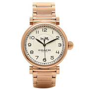 Coach Madison White Dial Rose Gold Steel Strap Watch for Women - 14502395