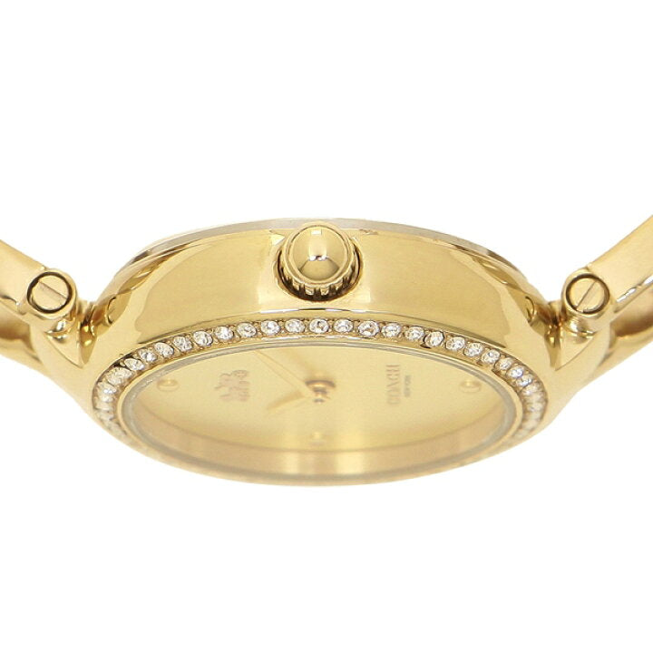 Coach Park Diamonds Gold Dial Gold Steel Strap Watch for Women - 14503171