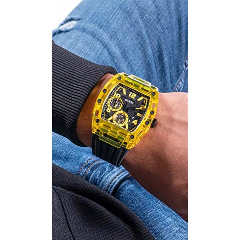 Shop Authentic Guess Phoenix Chronograph Black Dial Black Rubber Strap Watch for Men - GW0499G2 - Luxxuri
