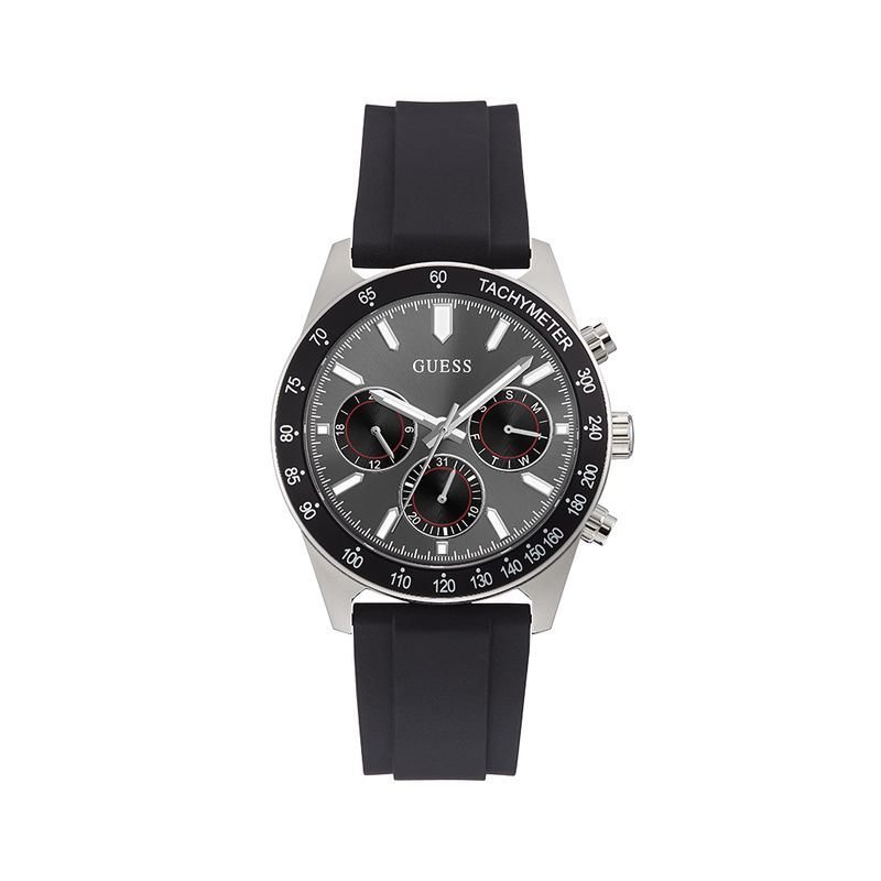  Shop Authentic Guess Altitude Chronograph Black Dial Black Rubber Strap Watch for Men - GW0332G1 - Luxxuri