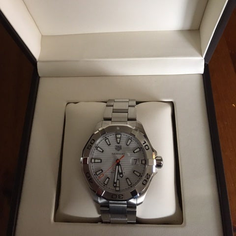  Shop Authentic Tag Heuer Aquaracer White Dial Watch for Men - WAY2013.BA0927 - Luxxuri