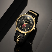  Shop Authentic Versace V-Circle Manifesto Edition Black Dial Black Leather Strap Watch for Men - VBQ050017 - Luxxuri