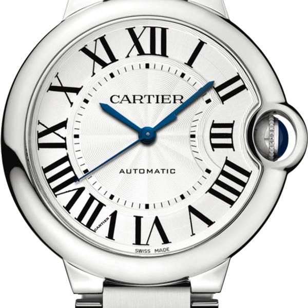  Shop Authentic Cartier Ballon Bleu De Cartier Silver Dial Black Leather Strap Watch for Women - WSBB0030 - Luxxuri