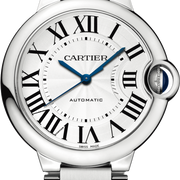  Shop Authentic Cartier Ballon Bleu De Cartier Silver Dial Black Leather Strap Watch for Women - WSBB0030 - Luxxuri