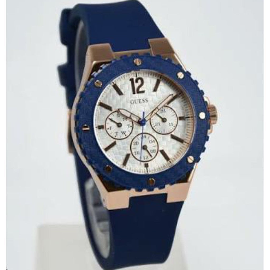  Shop Authentic Guess Overdrive White Dial Blue Rubber Strap Watch for Women - W0149L5 - Luxxuri