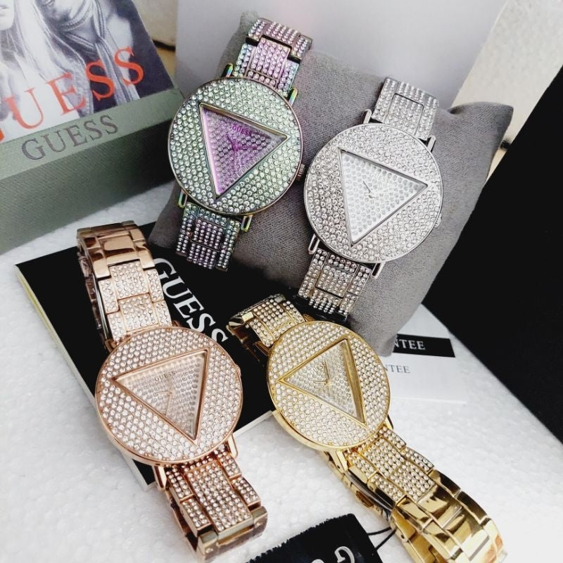  Shop Authentic Guess Trend Diamonds Rose Gold Dial Rose Gold Steel Strap Watch for Women - GW0512L3 - Luxxuri